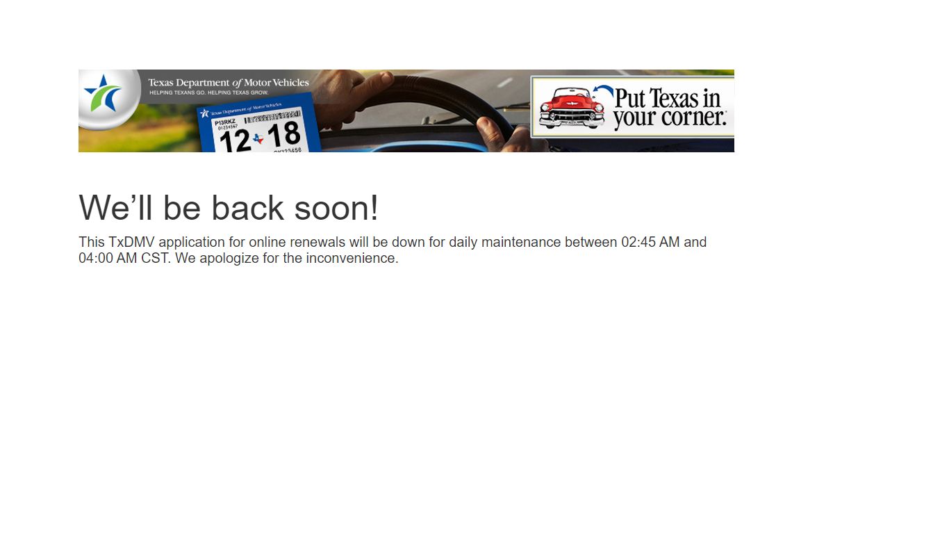 TxDMV - Vehicle Registration Renewal - Texas Department of Motor Vehicles
